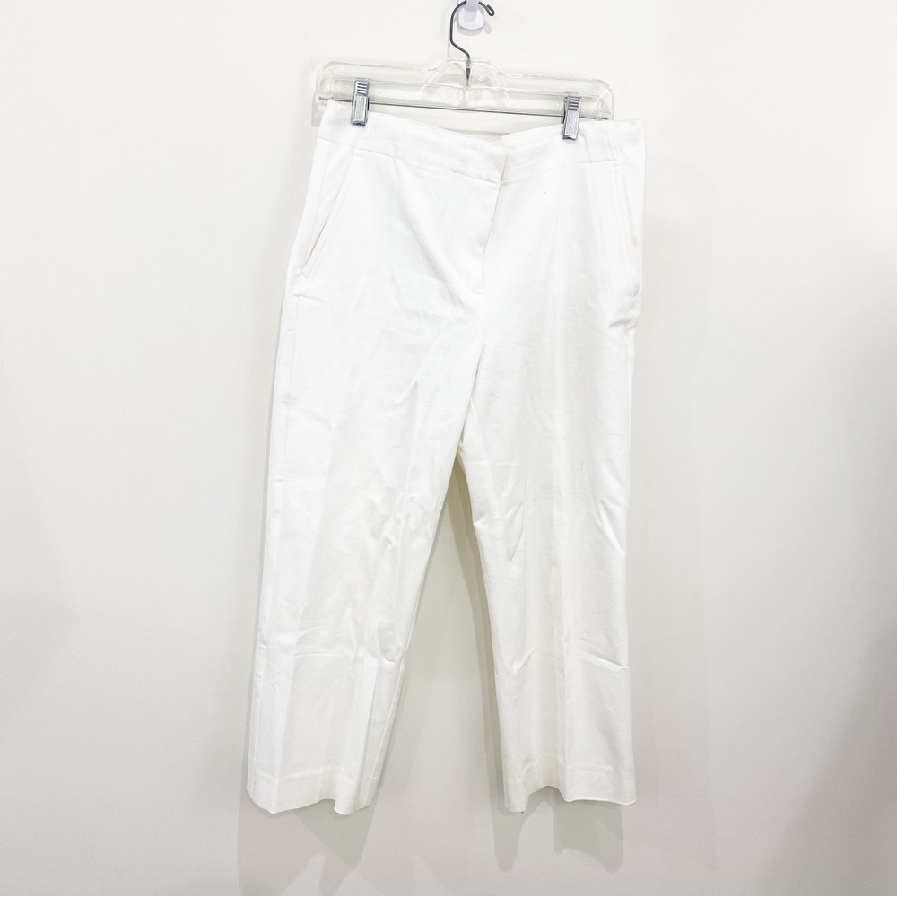 BROOKS BROTHERS White Cotton-Blend Capri Pants Size 10 NWT